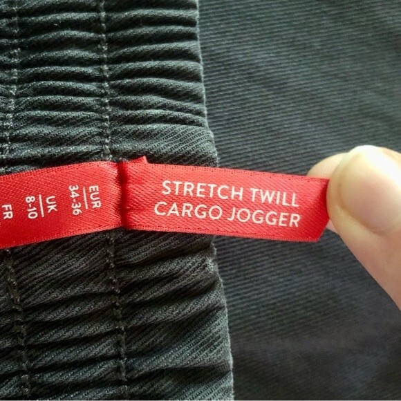 Spanx Stretch Twill Cargo Joggers Pull-On Gray Utility Size Small - Picture 5 of 5